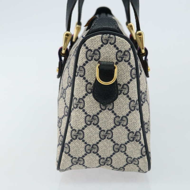 【日本直送】GUCCI GG Supreme Sherry Line 手提包 PVC 海軍藍 金色 紅色 39 02 040 正品 142848-2