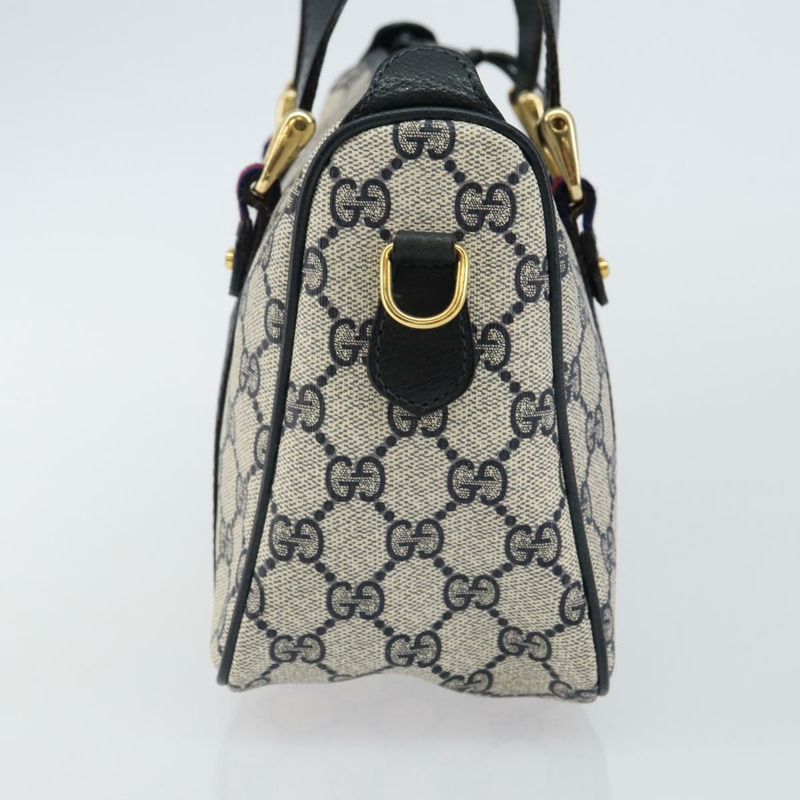 【日本直送】GUCCI GG Supreme Sherry Line 手提包 PVC 海軍藍 金色 紅色 39 02 040 正品 142848-3