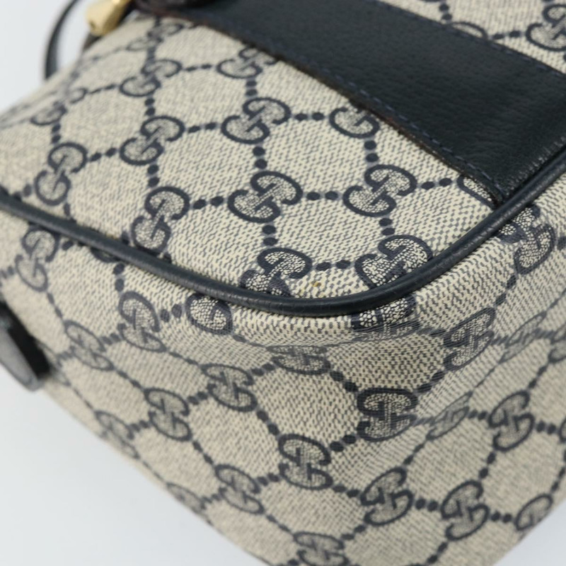 【日本直送】GUCCI GG Supreme Sherry Line 手提包 PVC 海軍藍 金色 紅色 39 02 040 正品 142848-14