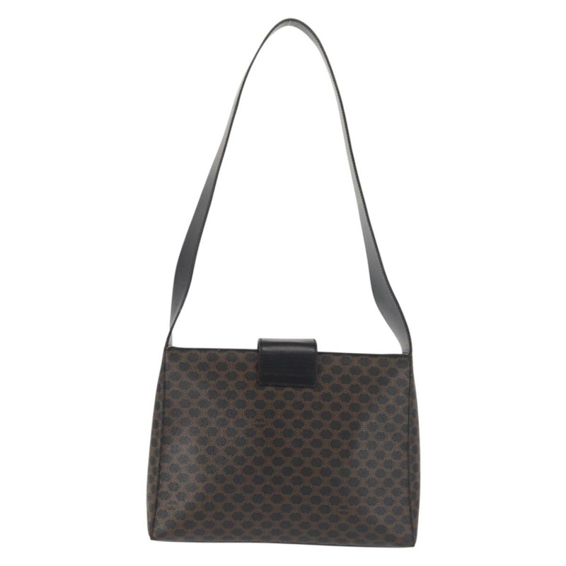 【日本直送】CELINE Macadam帆布肩背包 PVC皮革 黑色 金色 正品 142805-1