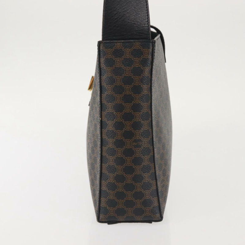 【日本直送】CELINE Macadam帆布肩背包 PVC皮革 黑色 金色 正品 142805-2