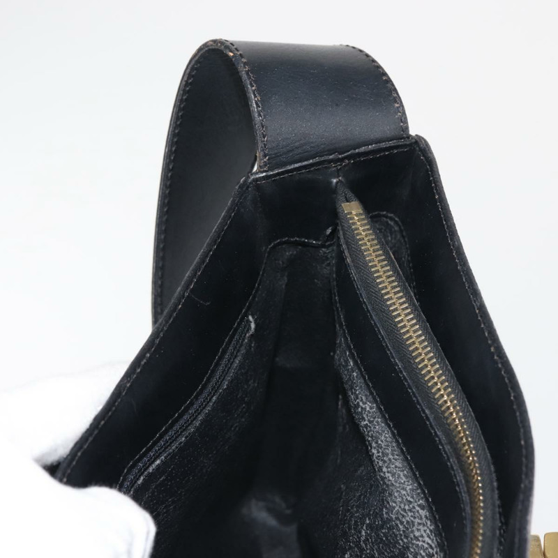 【日本直送】CELINE Macadam帆布肩背包 PVC皮革 黑色 金色 正品 142805-17