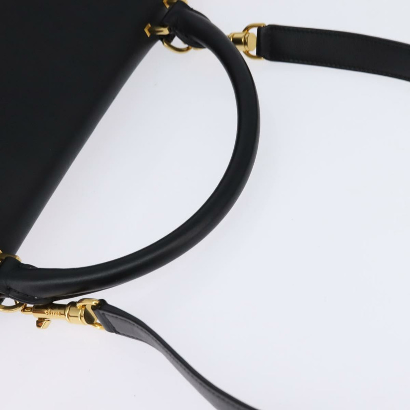 【日本直送】CELINE Trapeze 手提包 皮革帆布 2way 米色 黑色 橙色 Auth 142841-6