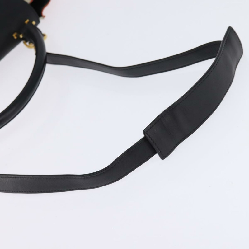 【日本直送】CELINE Trapeze 手提包 皮革帆布 2way 米色 黑色 橙色 Auth 142841-7