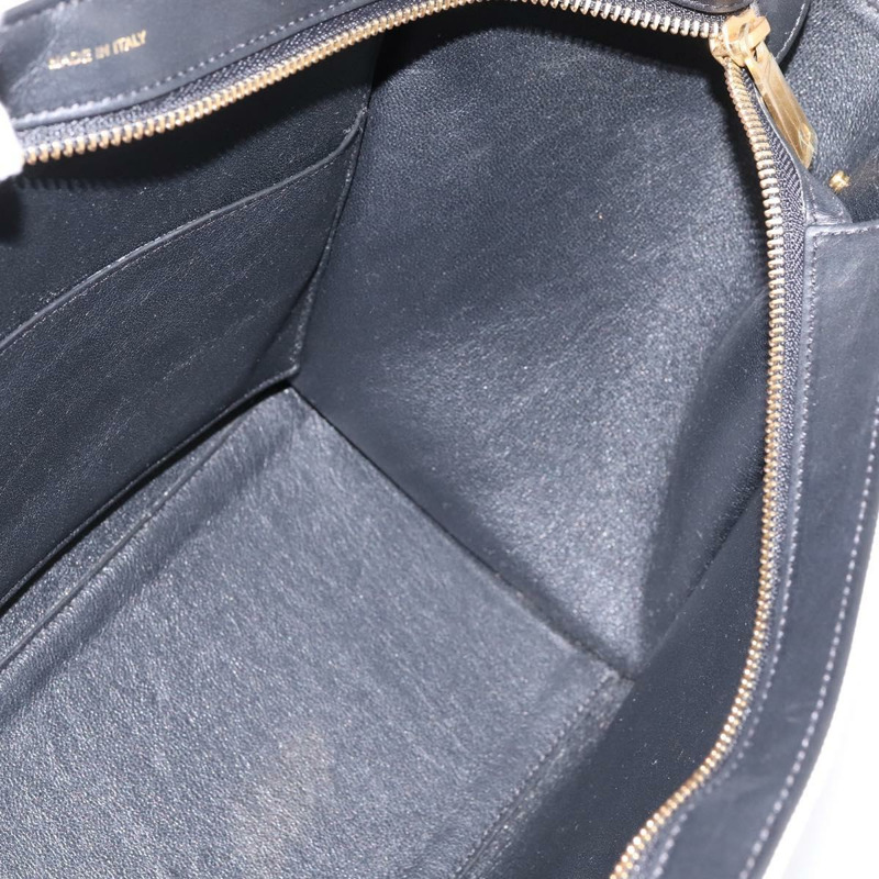 【日本直送】CELINE Trapeze 手提包 皮革帆布 2way 米色 黑色 橙色 Auth 142841-21