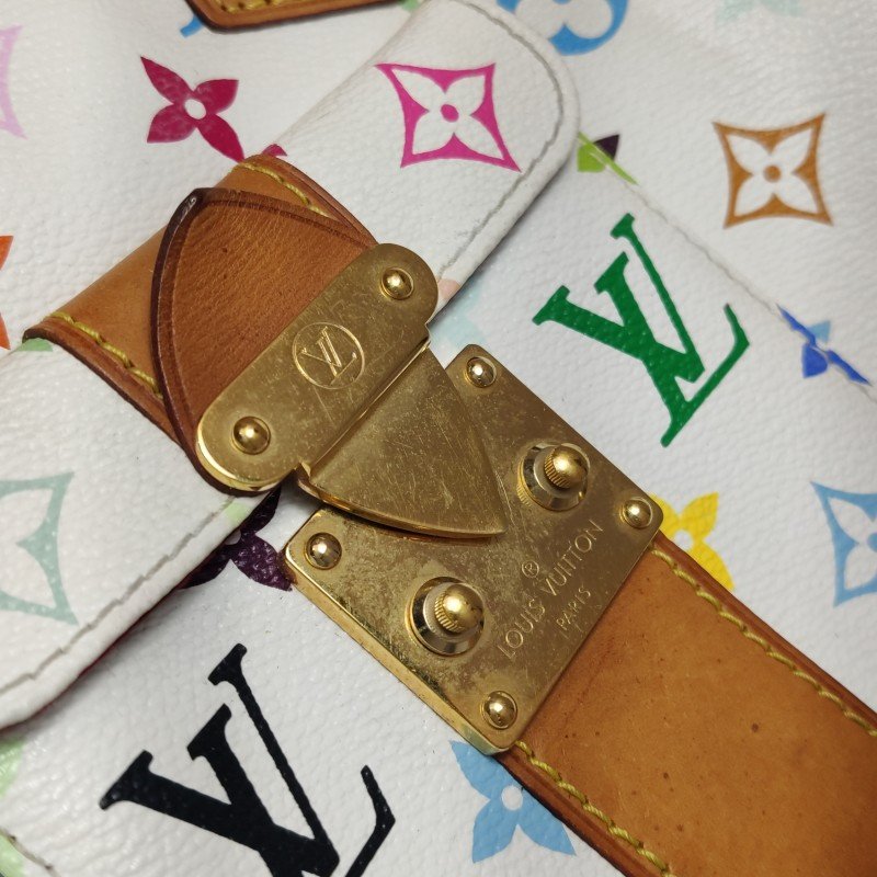 Louis Vuitton(LV) Speedy 30 植鞣革白三彩波士頓包手提包-8