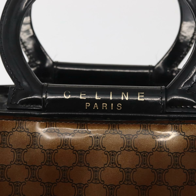 【日本直送】CELINE Macadam帆布手袋 棕色金色 正品 142800-9