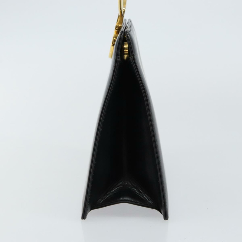 【日本直送】Salvatore Ferragamo Gancini 手提包 皮革 黑色 金色 正品 142837-2