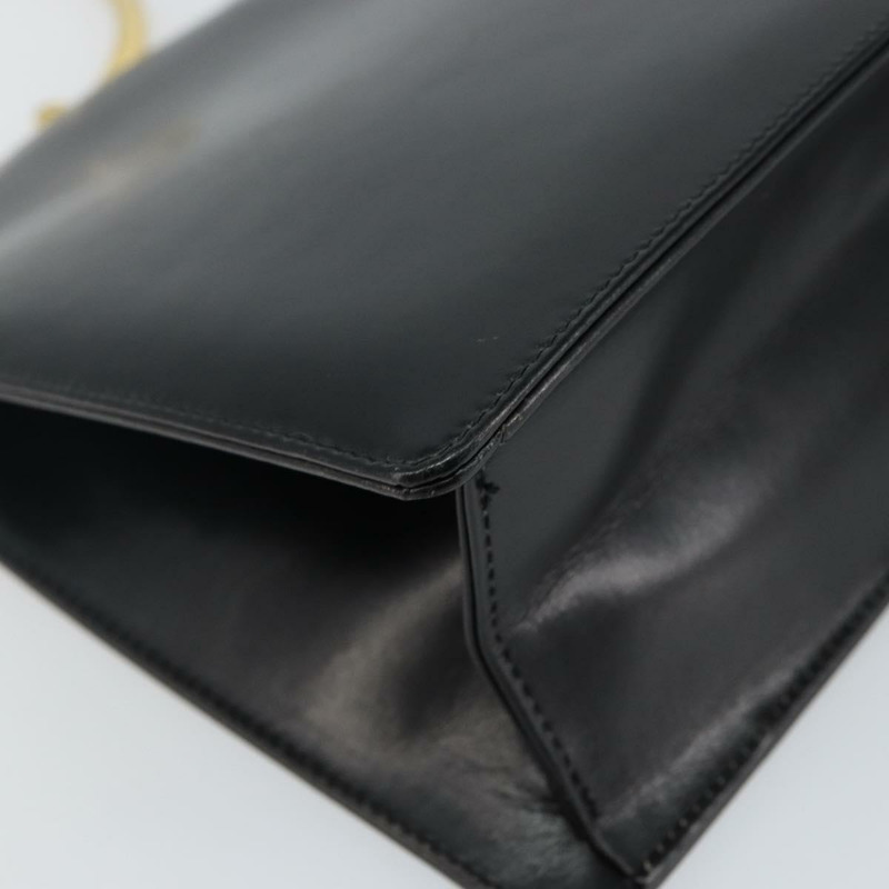 【日本直送】Salvatore Ferragamo Gancini 手提包 皮革 黑色 金色 正品 142837-15