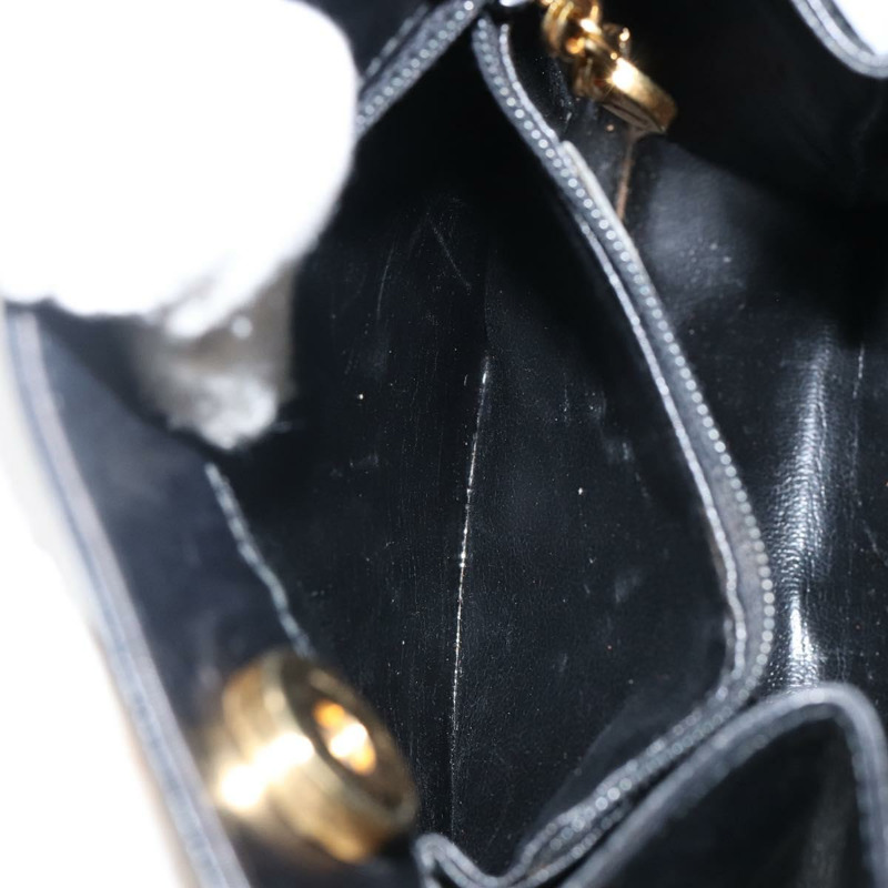 【日本直送】Salvatore Ferragamo Gancini 手提包 皮革 黑色 金色 正品 142837-18