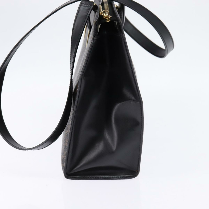 【日本直送】CELINE Macadam帆布托特包 PVC皮革 2way 黑色金色 Auth 142799-3