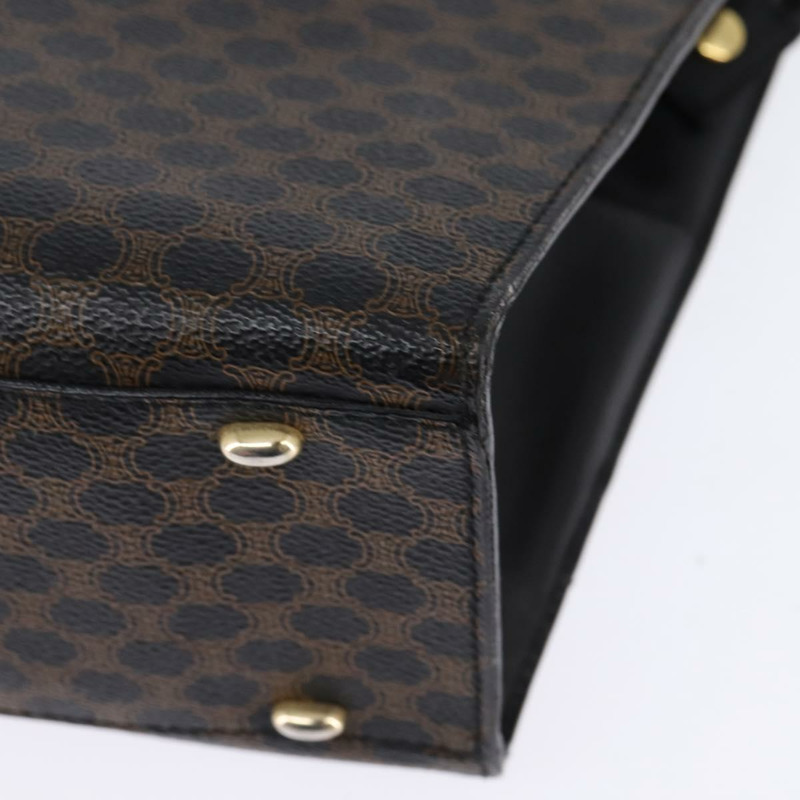 【日本直送】CELINE Macadam帆布托特包 PVC皮革 2way 黑色金色 Auth 142799-8