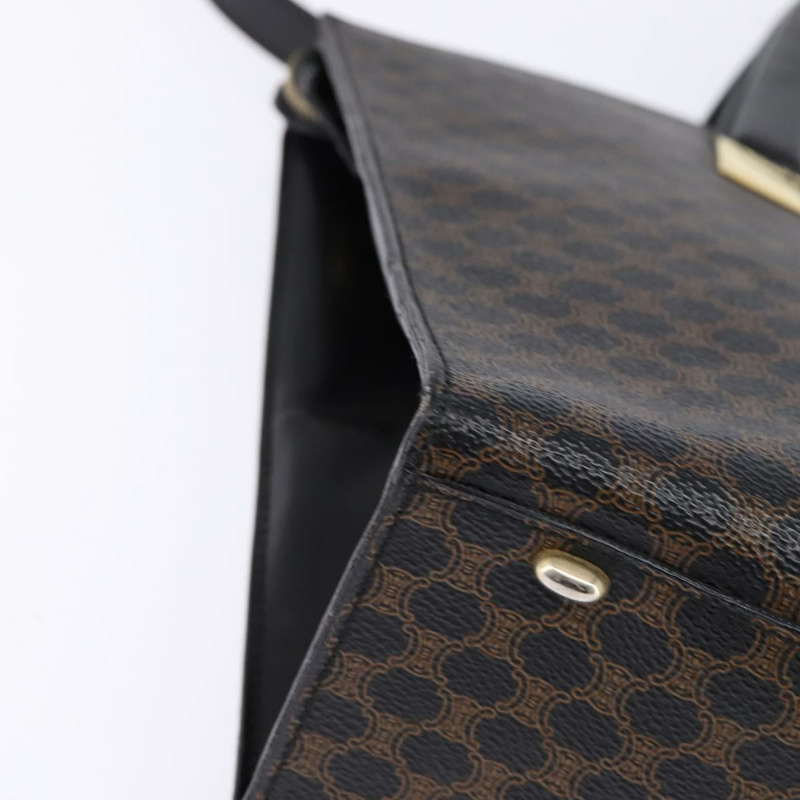 【日本直送】CELINE Macadam帆布托特包 PVC皮革 2way 黑色金色 Auth 142799-15