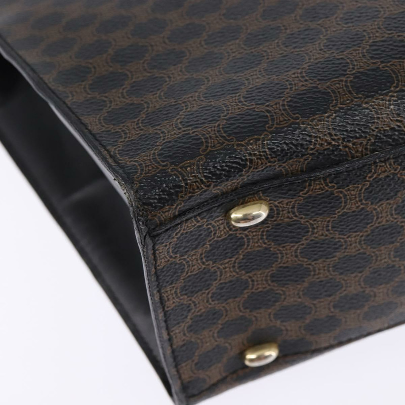 【日本直送】CELINE Macadam帆布托特包 PVC皮革 2way 黑色金色 Auth 142799-17