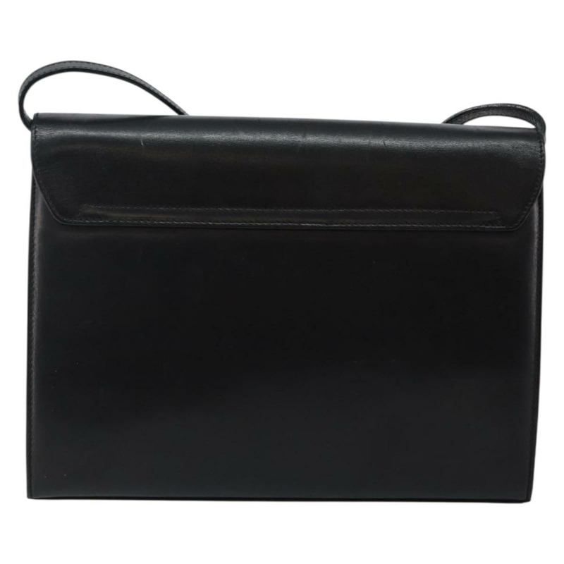 【日本直送】Salvatore Ferragamo Gancini 皮革肩背包 黑色 金色 正品 142822-1