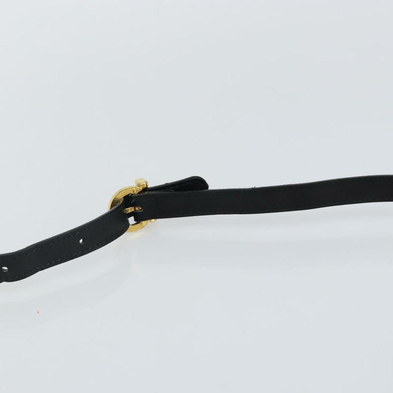 【日本直送】Salvatore Ferragamo Gancini 皮革肩背包 黑色 金色 正品 142822-7