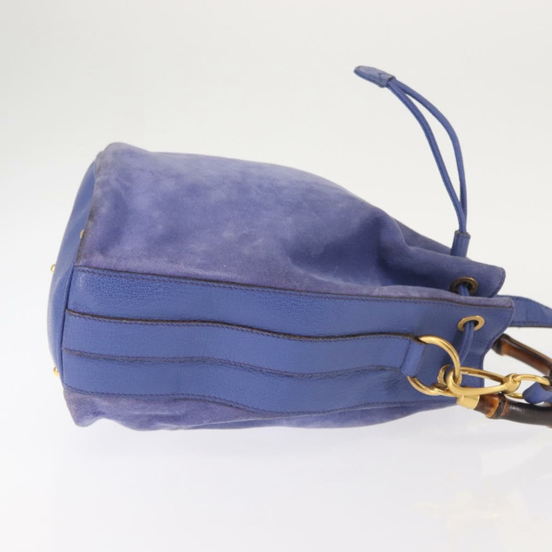 【日本直送】GUCCI 竹節手提包 麂皮 兩用 紫金色 001 2865 1657 正品 BA5970-2