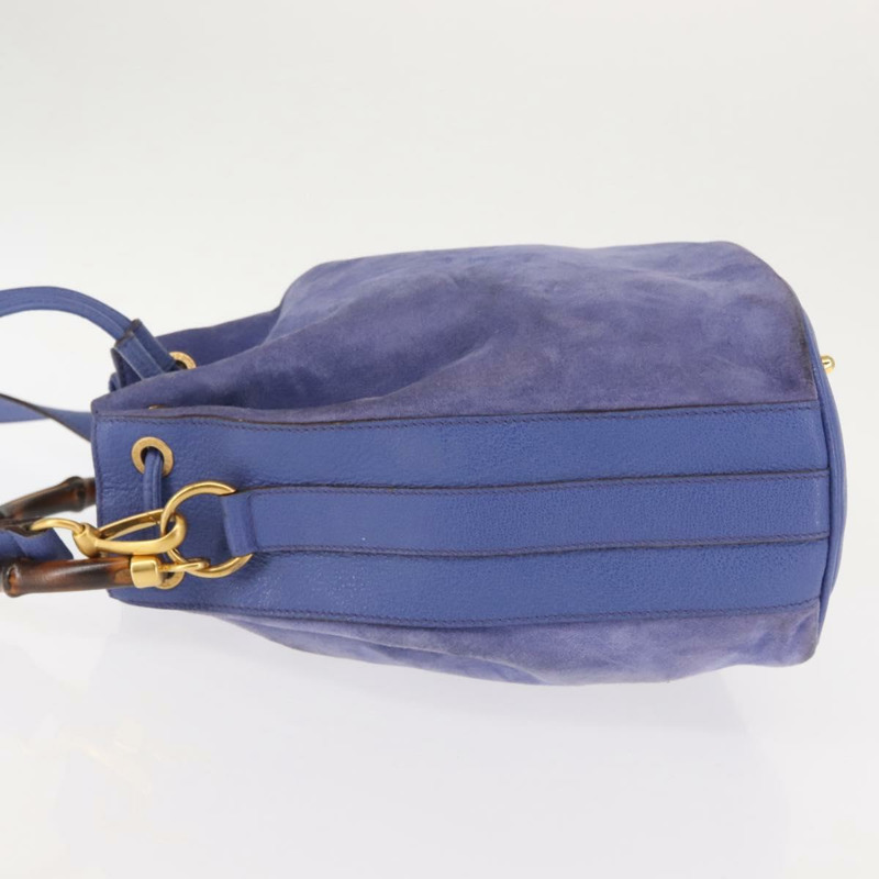 【日本直送】GUCCI 竹節手提包 麂皮 兩用 紫金色 001 2865 1657 正品 BA5970-3