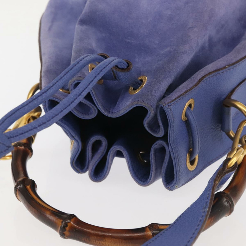 【日本直送】GUCCI 竹節手提包 麂皮 兩用 紫金色 001 2865 1657 正品 BA5970-5