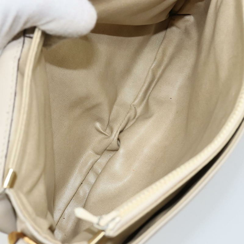 【日本直送】CELINE 皮革單背包 米色 金色 正品 142806-10