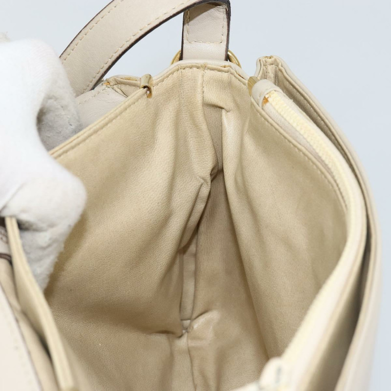 【日本直送】CELINE 皮革單背包 米色 金色 正品 142806-18