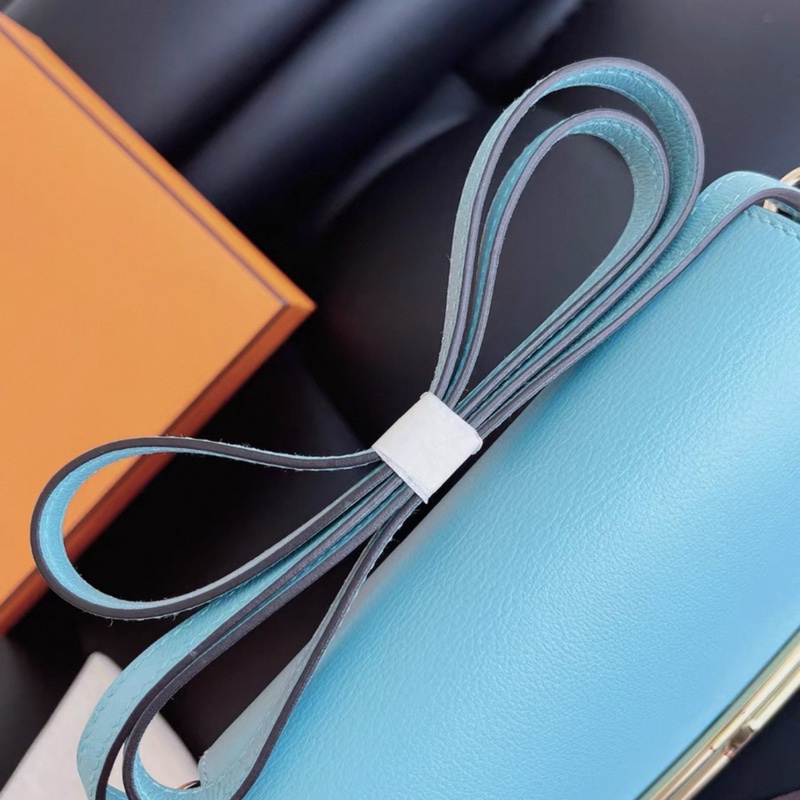 全新閒置 Hermes愛馬仕 3p 馬卡龍19 豬鼻子mini roulis  Z刻，淡金扣-5