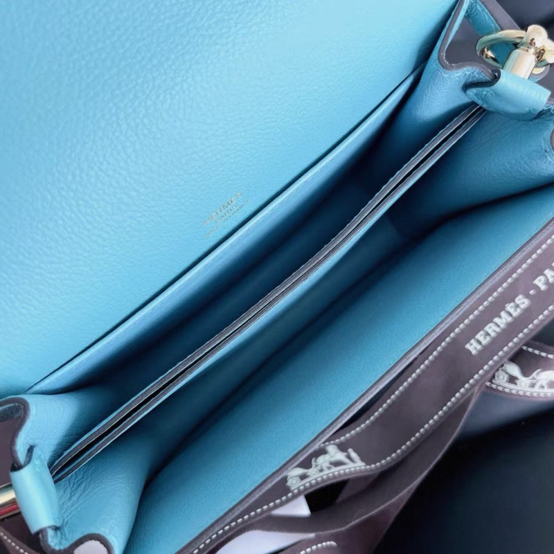 全新閒置 Hermes愛馬仕 3p 馬卡龍19 豬鼻子mini roulis  Z刻，淡金扣-8