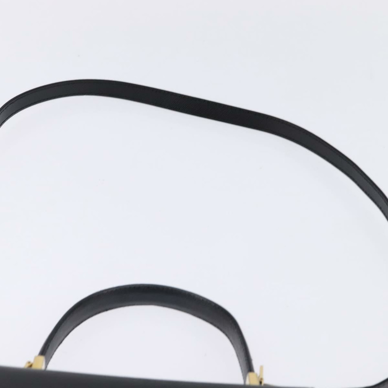 【日本直送】Salvatore Ferragamo Gancini 手提包 皮革 2way 黑色 金色 Auth BA5941-13