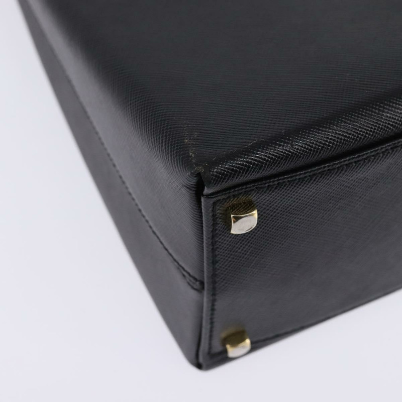 【日本直送】Salvatore Ferragamo Gancini 手提包 皮革 2way 黑色 金色 Auth BA5941-15