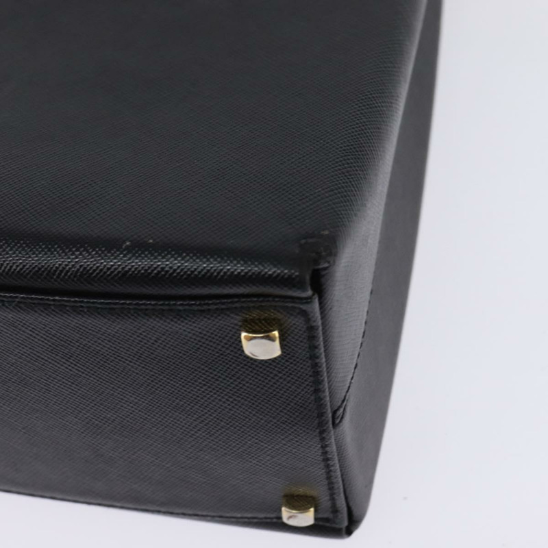 【日本直送】Salvatore Ferragamo Gancini 手提包 皮革 2way 黑色 金色 Auth BA5941-16