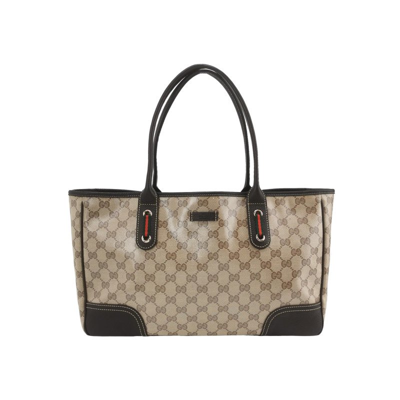 Gucci 牛皮雙G老花底角加固拉鏈單肩包-0