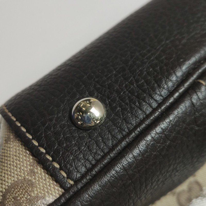 Gucci 牛皮雙G老花底角加固拉鏈單肩包-14