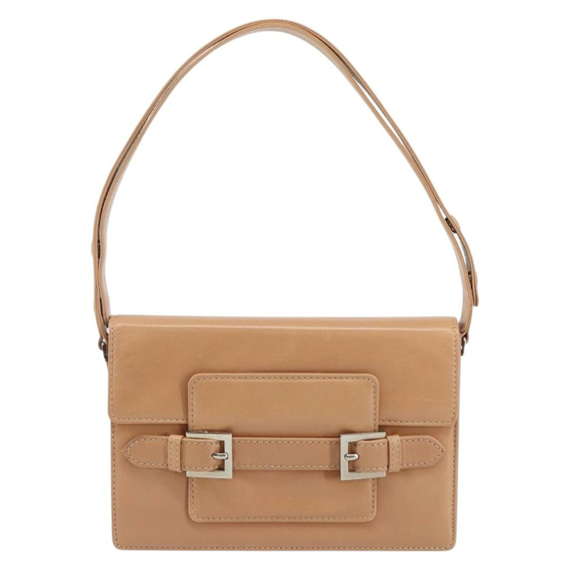 【日本直送】FENDI 粉紅銀色皮革肩背包 正品 142903-12