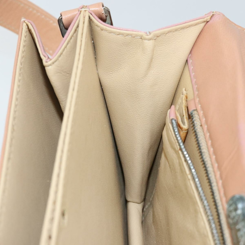 【日本直送】FENDI 粉紅銀色皮革肩背包 正品 142903-21