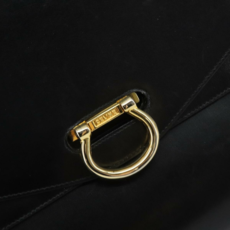 【日本直送】CELINE 手提包 皮革 黑色 金色 正品 142890-16
