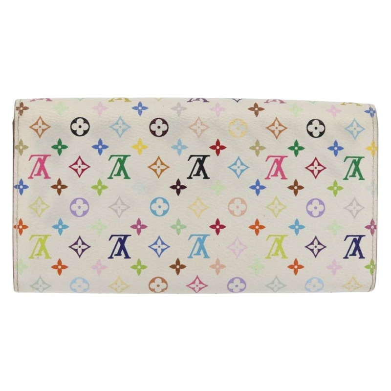 【日本直送】路易威登 Multicolor Portefeuille Sarah 錢包 白色 M93532 LV Auth 143004-1