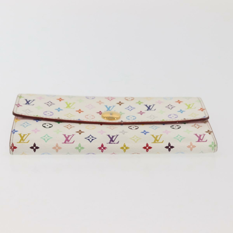 【日本直送】路易威登 Multicolor Portefeuille Sarah 錢包 白色 M93532 LV Auth 143004-5