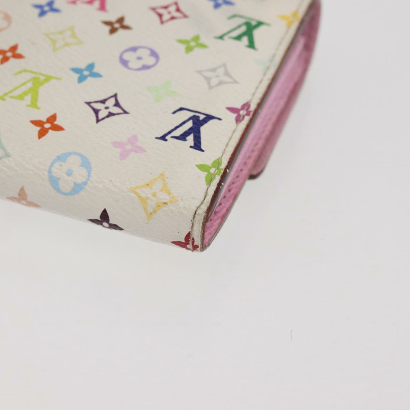 【日本直送】路易威登 Multicolor Portefeuille Sarah 錢包 白色 M93532 LV Auth 143004-14