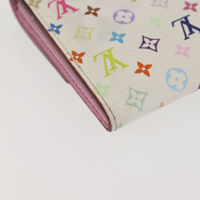 【日本直送】路易威登 Multicolor Portefeuille Sarah 錢包 白色 M93532 LV Auth 143004-15