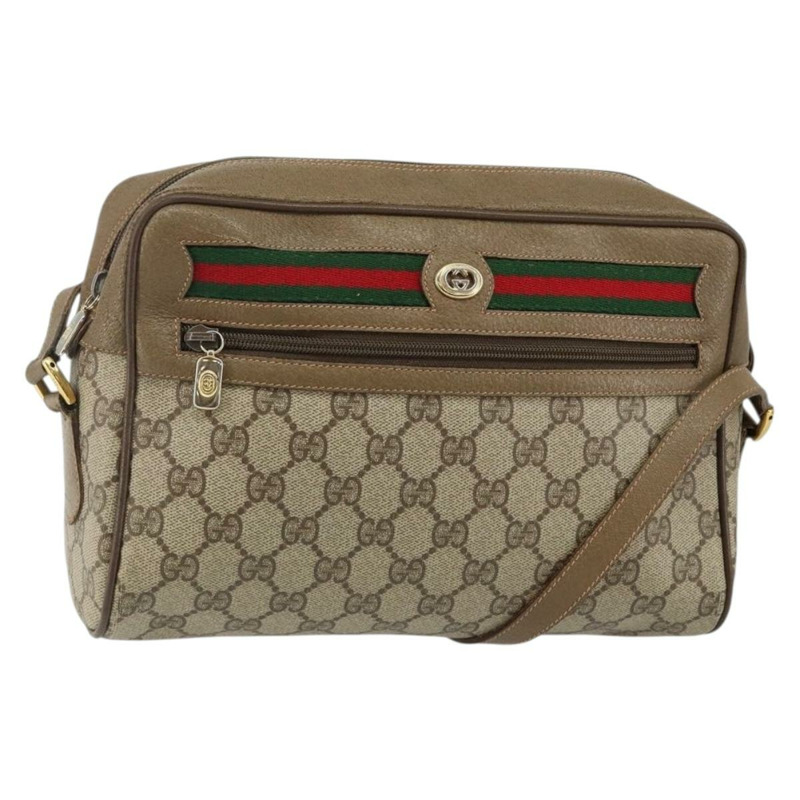 【日本直送】GUCCI GG Supreme Web Sherry Line 單肩包 PVC 米色 119 02 088 正品 BA6080-0