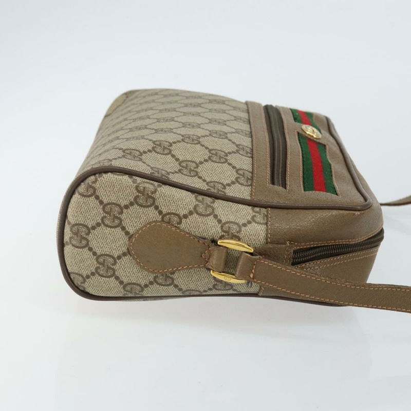 【日本直送】GUCCI GG Supreme Web Sherry Line 單肩包 PVC 米色 119 02 088 正品 BA6080-2