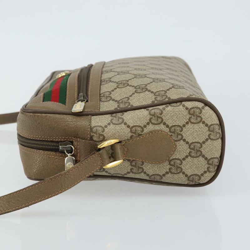 【日本直送】GUCCI GG Supreme Web Sherry Line 單肩包 PVC 米色 119 02 088 正品 BA6080-3