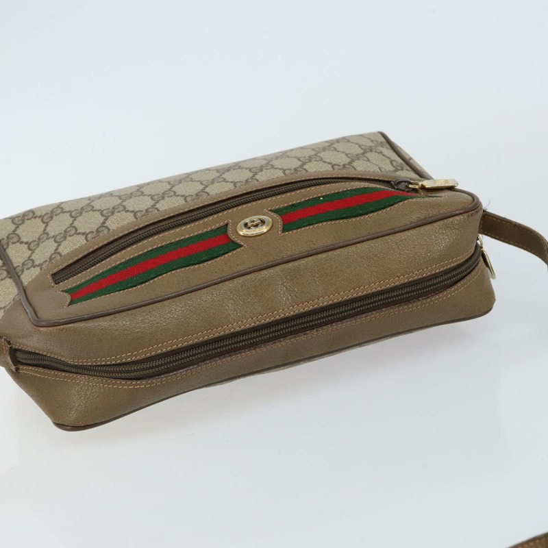 【日本直送】GUCCI GG Supreme Web Sherry Line 單肩包 PVC 米色 119 02 088 正品 BA6080-5