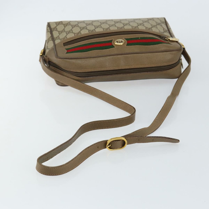 【日本直送】GUCCI GG Supreme Web Sherry Line 單肩包 PVC 米色 119 02 088 正品 BA6080-6
