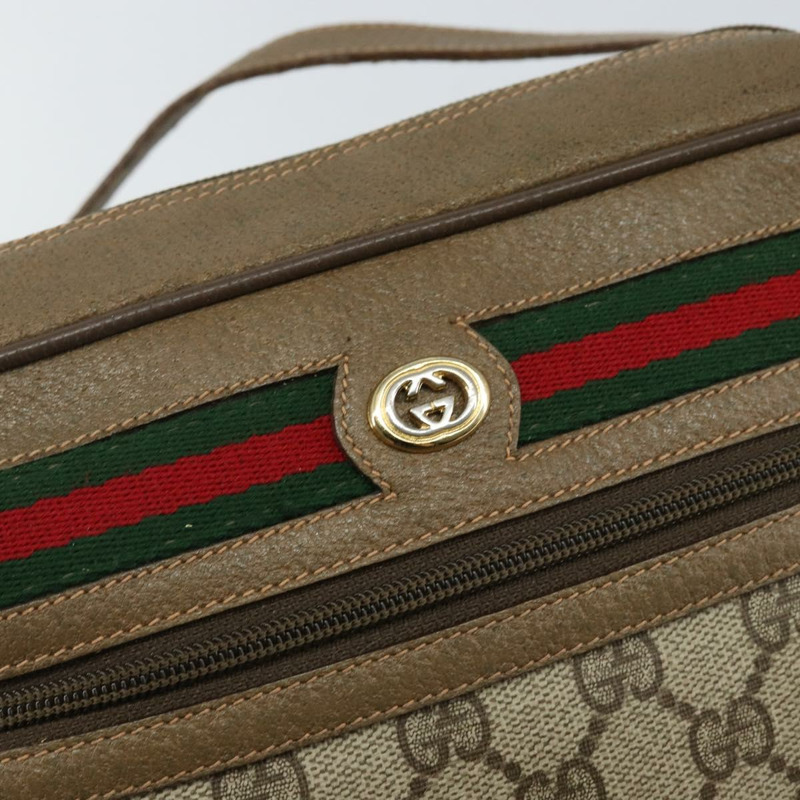 【日本直送】GUCCI GG Supreme Web Sherry Line 單肩包 PVC 米色 119 02 088 正品 BA6080-17