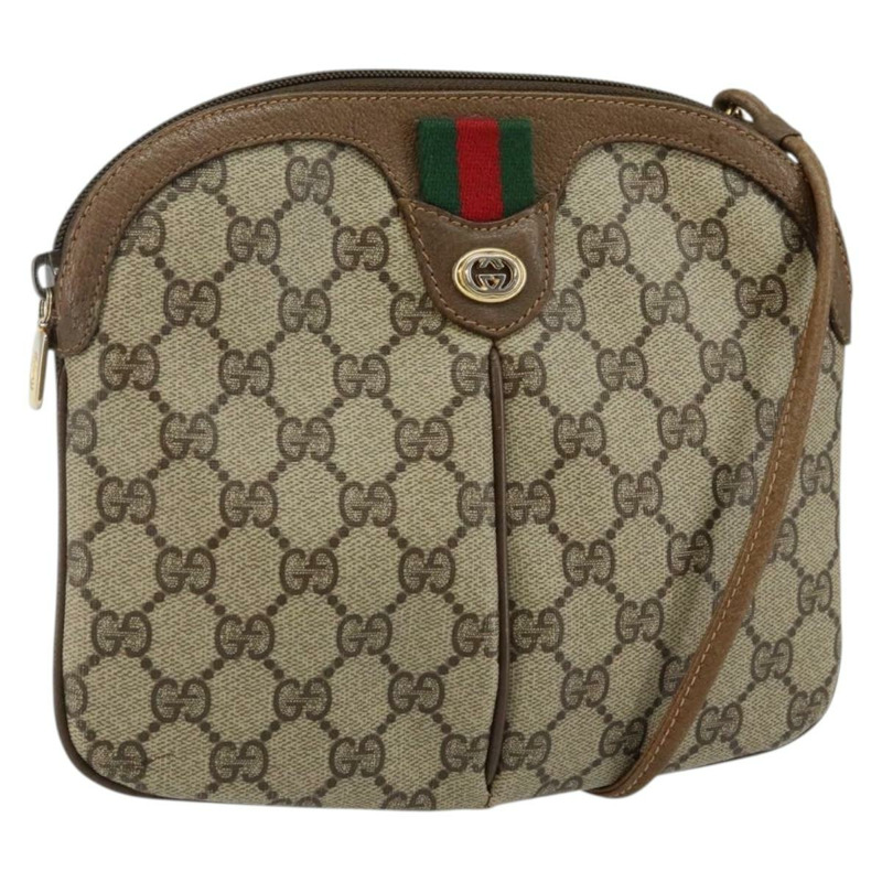 【日本直送】GUCCI GG Supreme Web Sherry Line 手提包 PVC 米色 金色 904 02 047 正品 130090-0