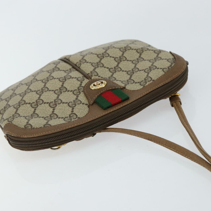【日本直送】GUCCI GG Supreme Web Sherry Line 手提包 PVC 米色 金色 904 02 047 正品 130090-5