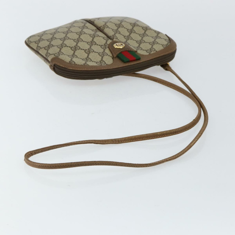 【日本直送】GUCCI GG Supreme Web Sherry Line 手提包 PVC 米色 金色 904 02 047 正品 130090-6