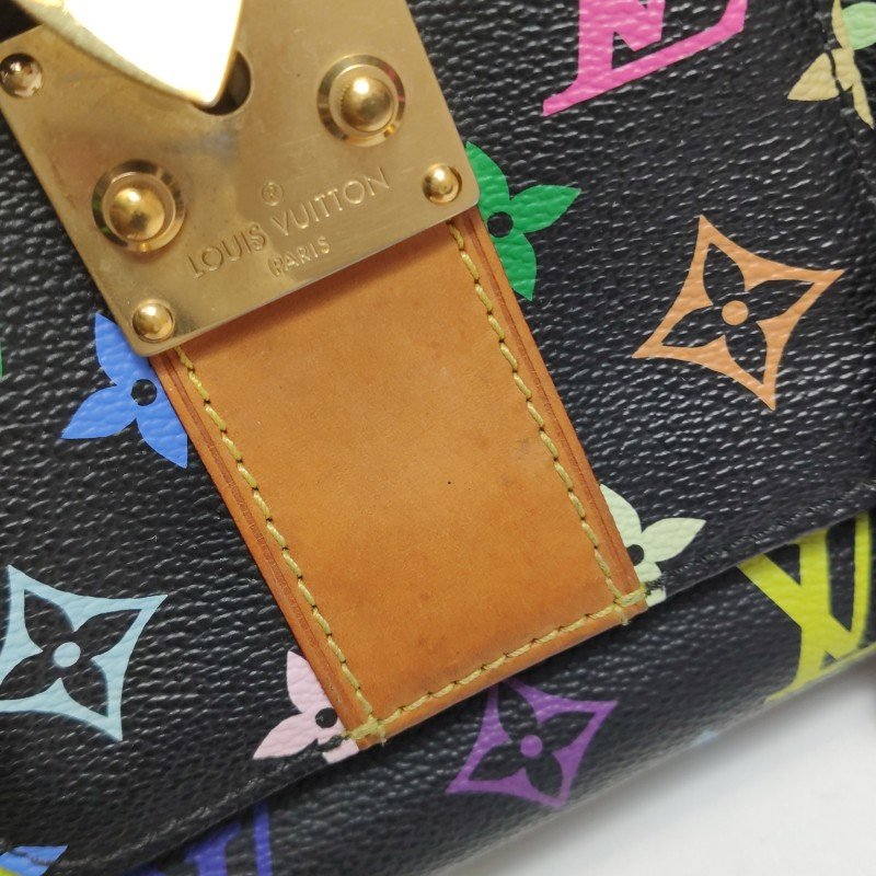 Louis Vuitton(LV) Speedy 30 植鞣革黑三彩波士頓包手提包-16