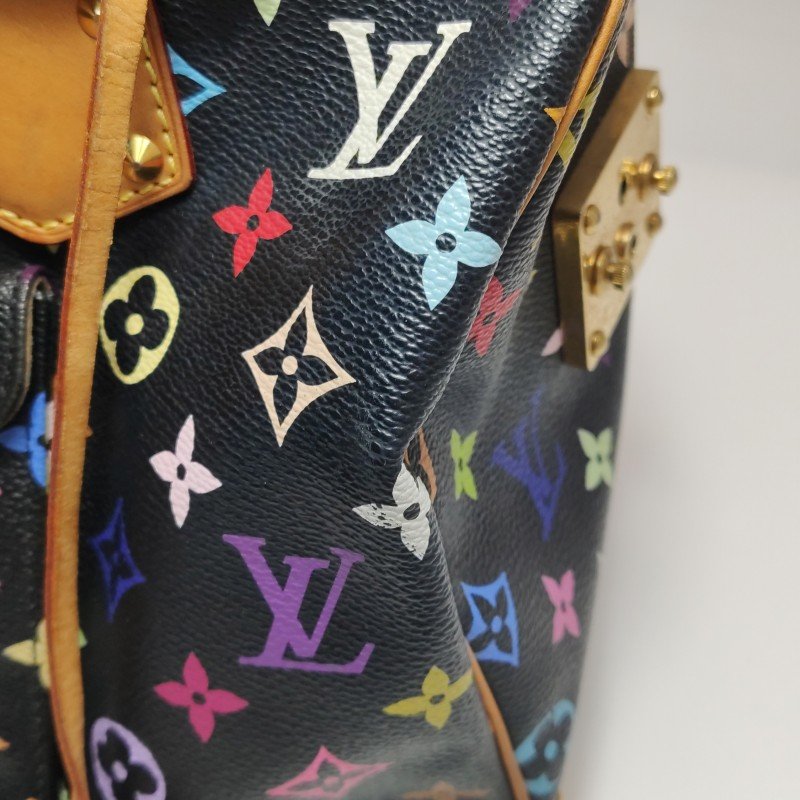 Louis Vuitton(LV) Speedy 30 植鞣革黑三彩波士頓包手提包-20